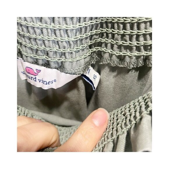 VINEYARD VINES DRESS Madison Off The Shoulder Garment Dyed GREEN SIZE XS - Picture 4 of 5